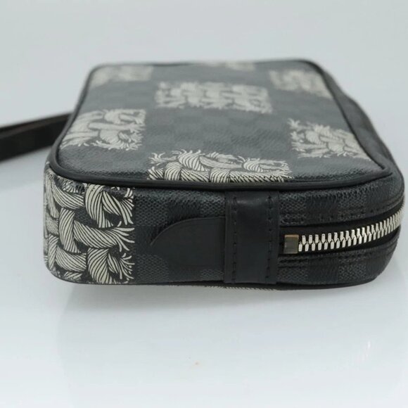 LOUIS VUITTON Graphite Christopher Nemeth Pochette Volga Bag N61228 Auth 107956 - Picture 4 of 16